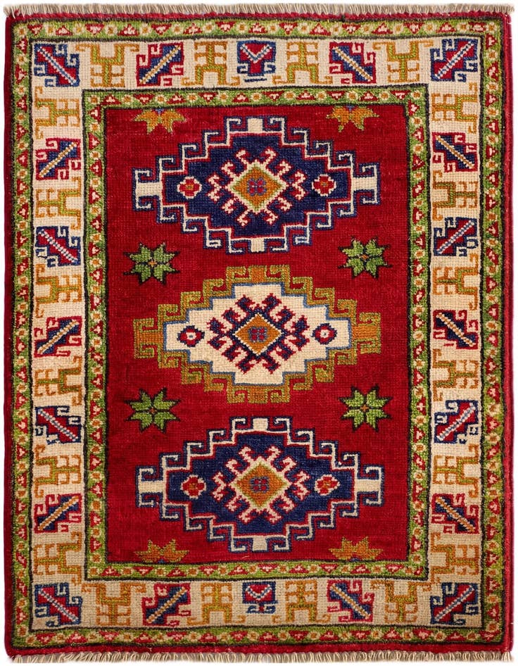 Detail image of 1' 11 x 3' Hand Knotted Kazak Rug