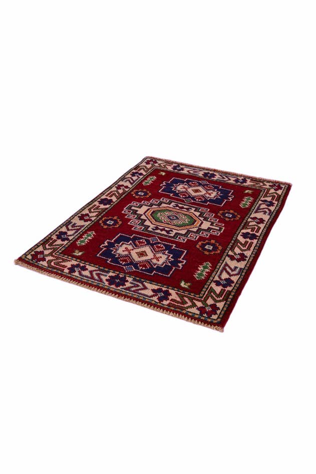 Detail image of 2' 1 x 2' 11 Hand Knotted Kazak Rug