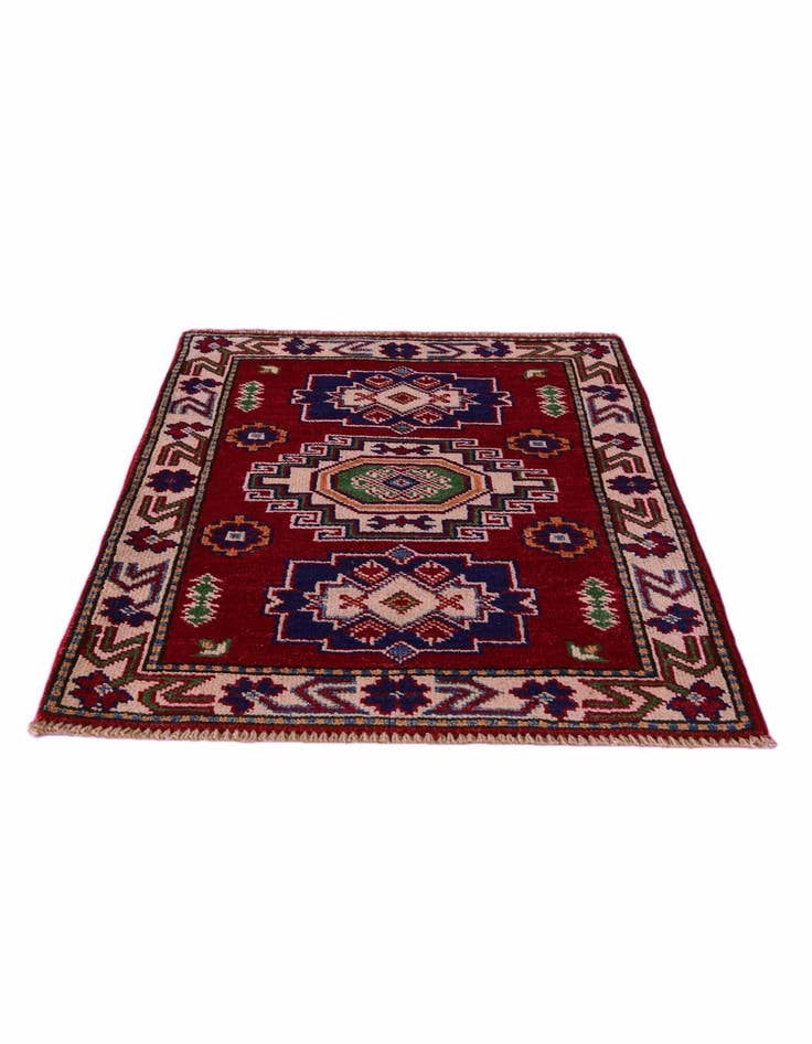 Detail image of 2' 1 x 2' 11 Hand Knotted Kazak Rug