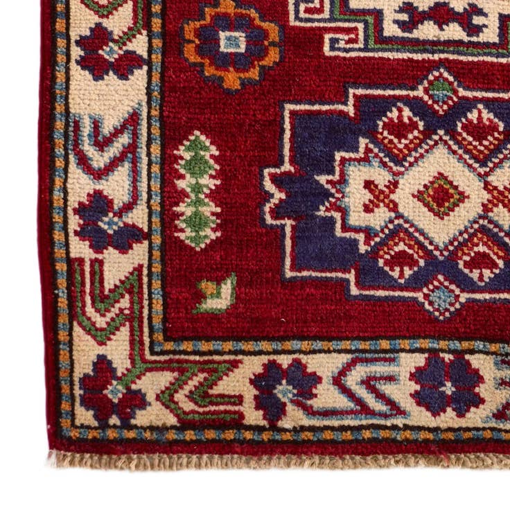 Detail image of 2' 1 x 2' 11 Hand Knotted Kazak Rug