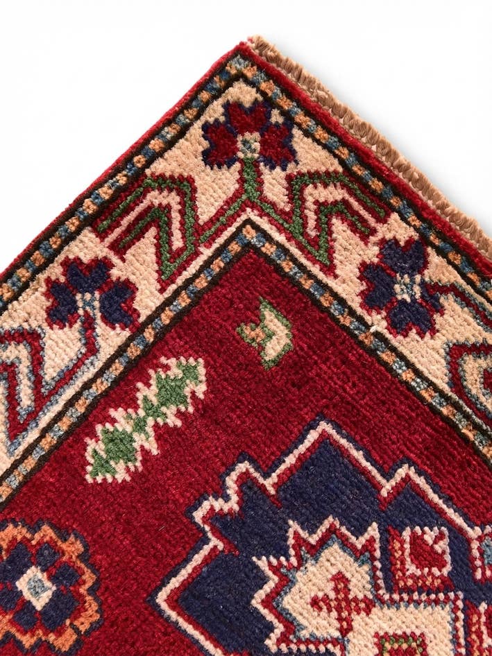 Detail image of 2' 1 x 2' 11 Hand Knotted Kazak Rug
