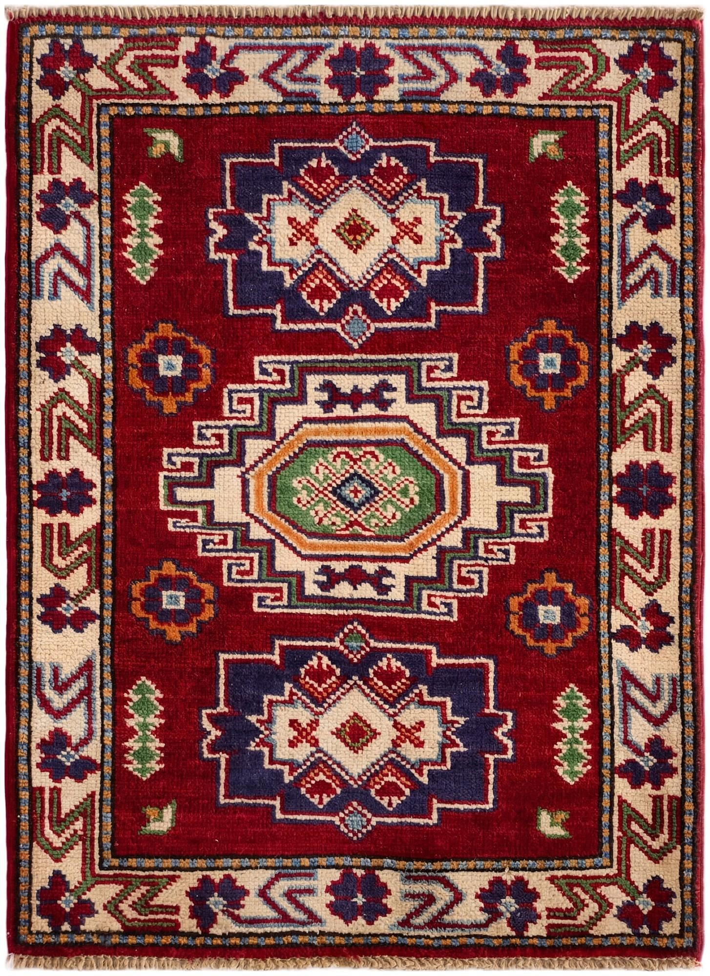 2' 1 x 2' 11 Hand Knotted Kazak Rug