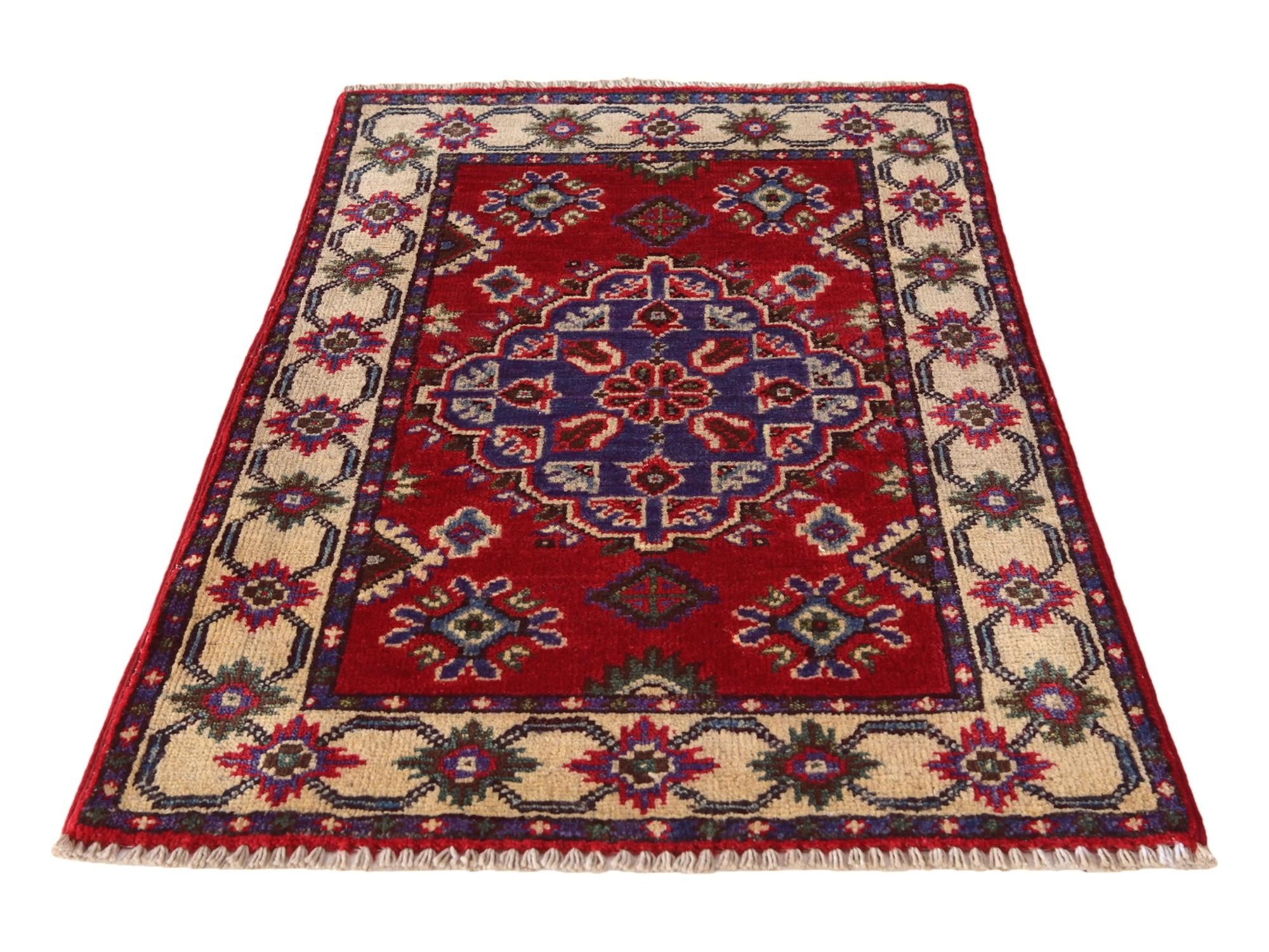 2' x 3' Hand Knotted Kazak Rug