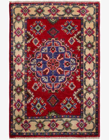 2' x 3' Hand Knotted Kazak Rug