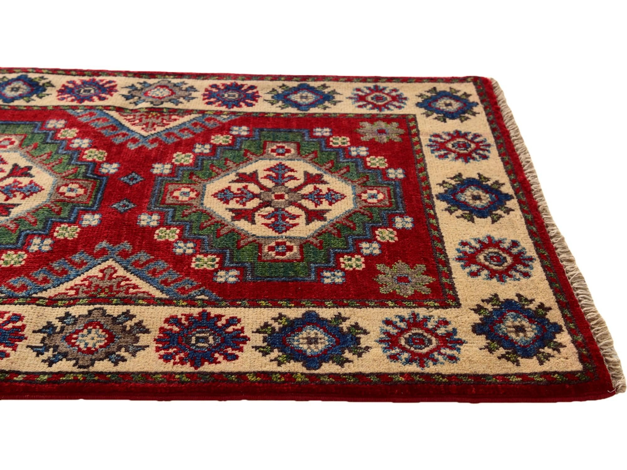 2' x 3' 1 Hand Knotted Kazak Rug