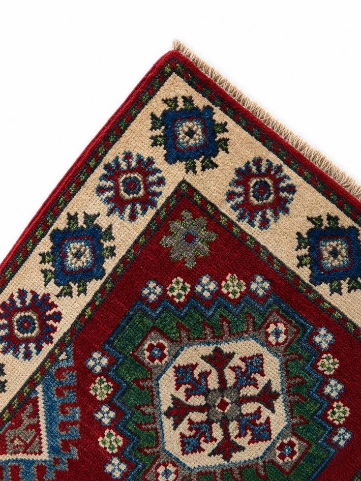 Detail image of 2' x 3' 1 Hand Knotted Kazak Rug