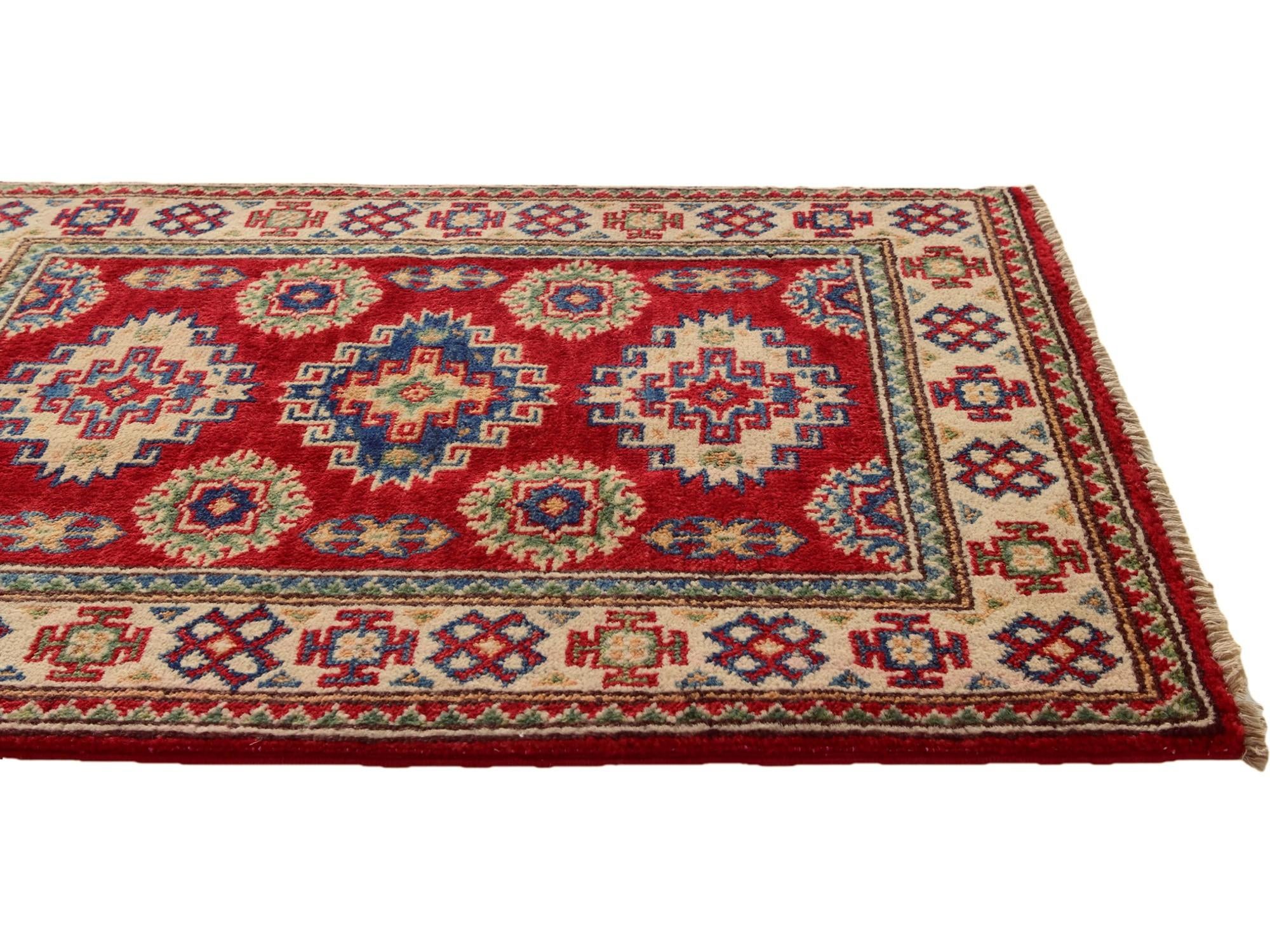 2' 1 x 3' Hand Knotted Kazak Rug