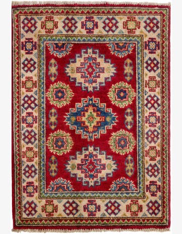 2' 1 x 3' Hand Knotted Kazak Rug