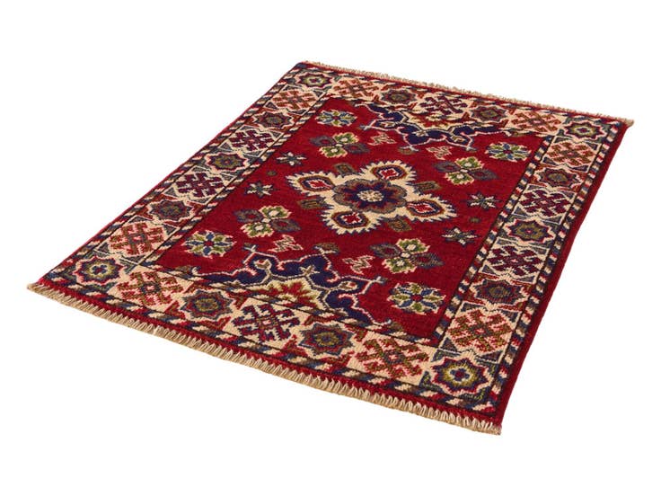 Detail image of 2' x 2' 7 Hand Knotted Kazak Rug