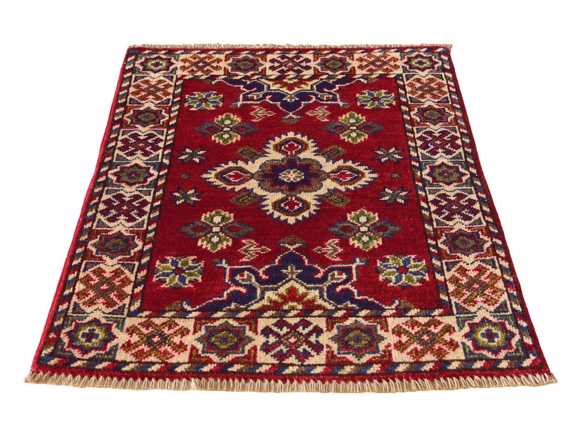 2' x 2' 7 Hand Knotted Kazak Rug