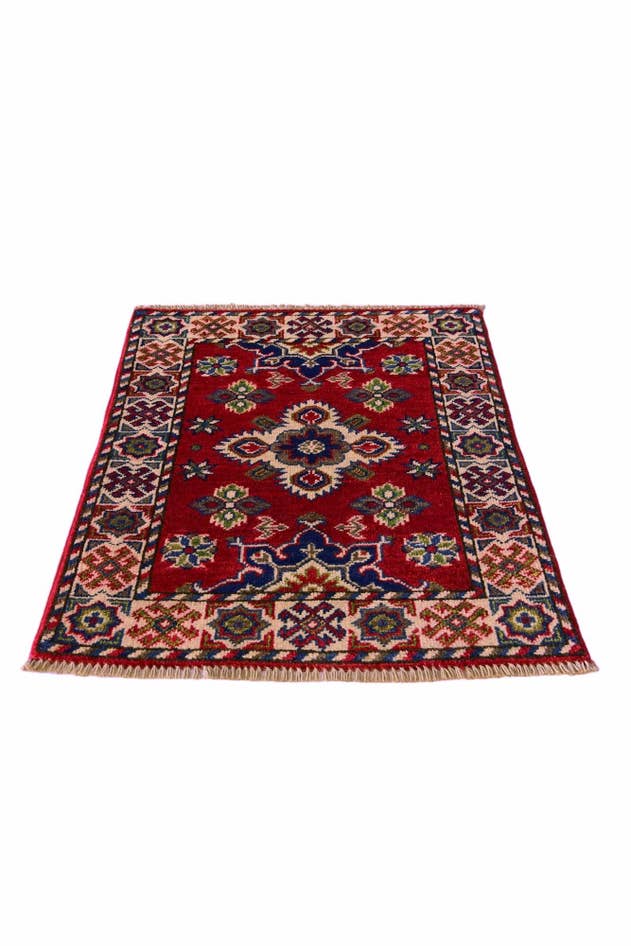 Detail image of 2' x 2' 7 Hand Knotted Kazak Rug