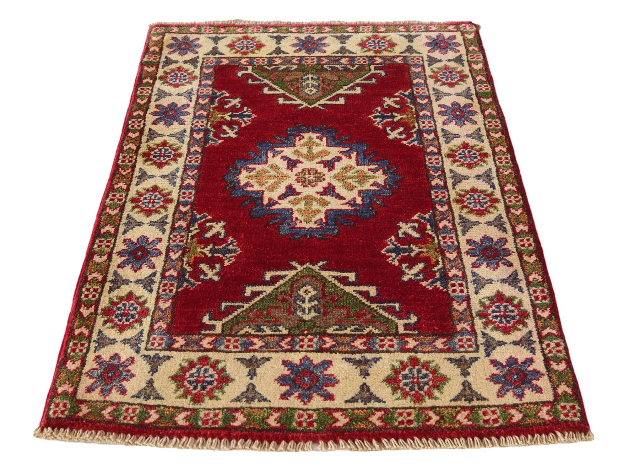 2' 1 x 3' 4 Hand Knotted Kazak Rug