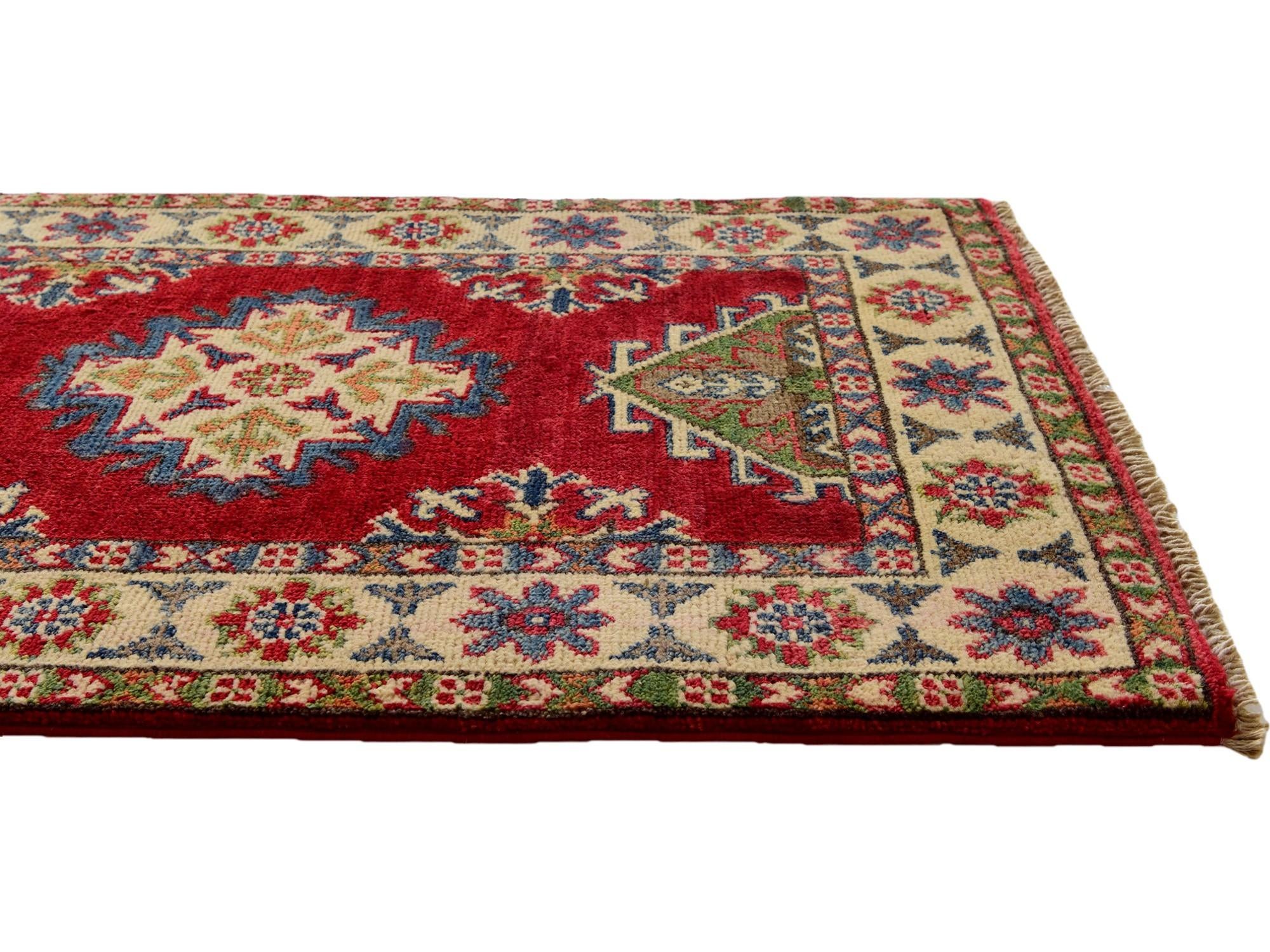 2' 1 x 3' 4 Hand Knotted Kazak Rug