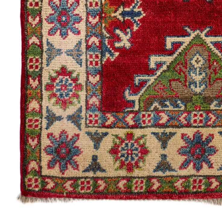 Detail image of 2' 1 x 3' 4 Hand Knotted Kazak Rug