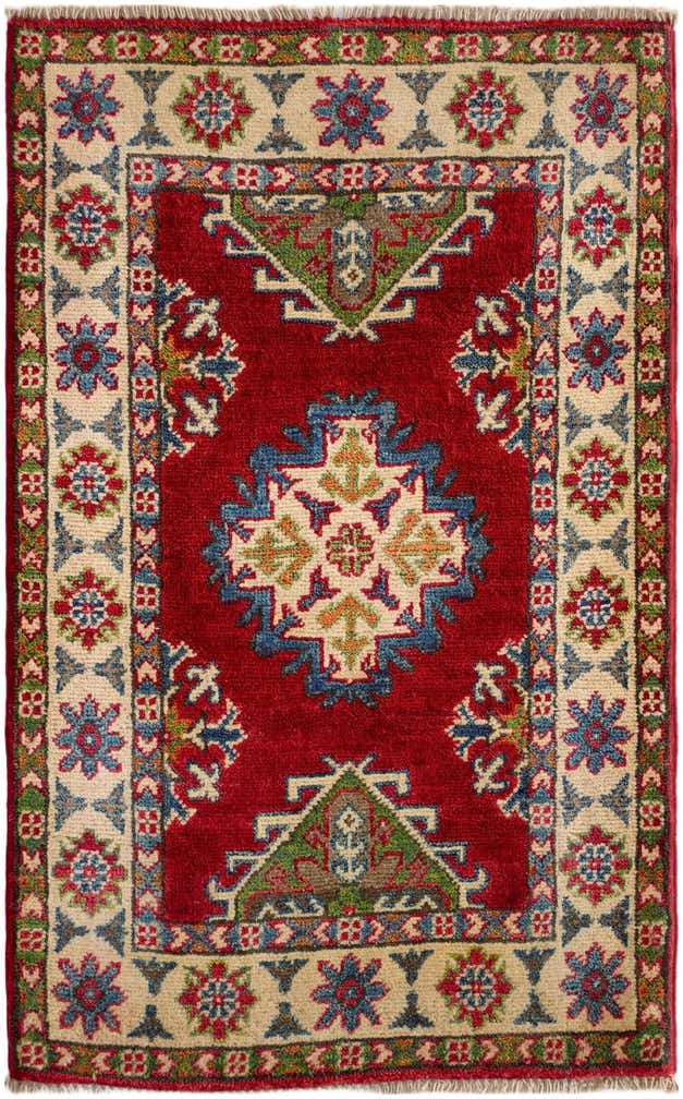 2' 1 x 3' 4 Hand Knotted Kazak Rug