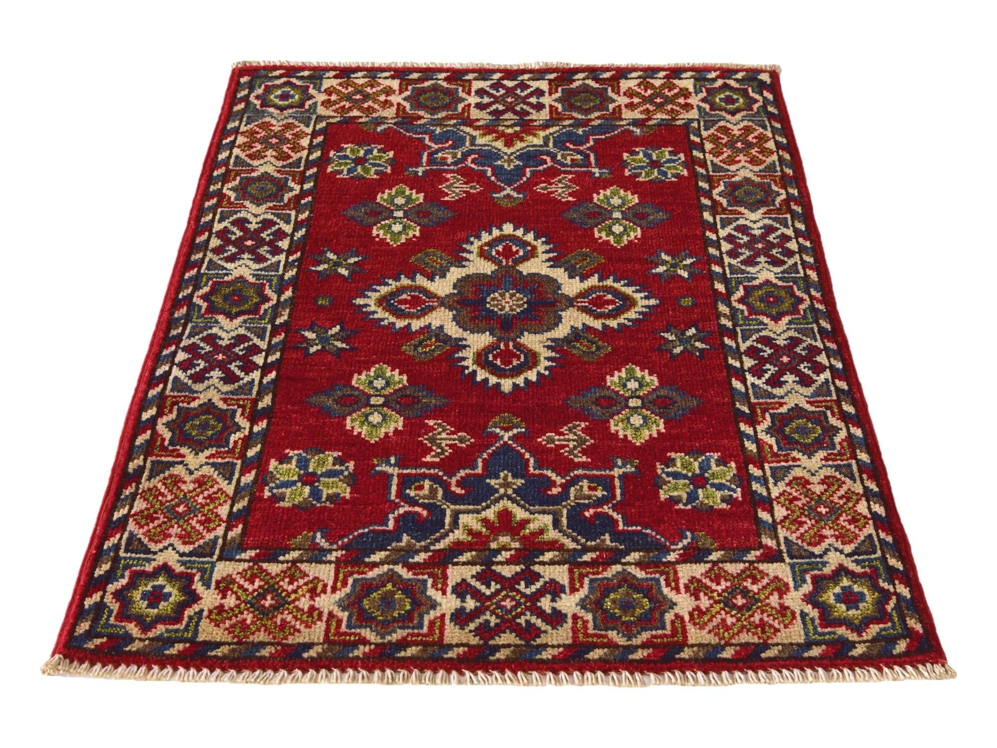 2' x 2' 9 Hand Knotted Kazak Rug