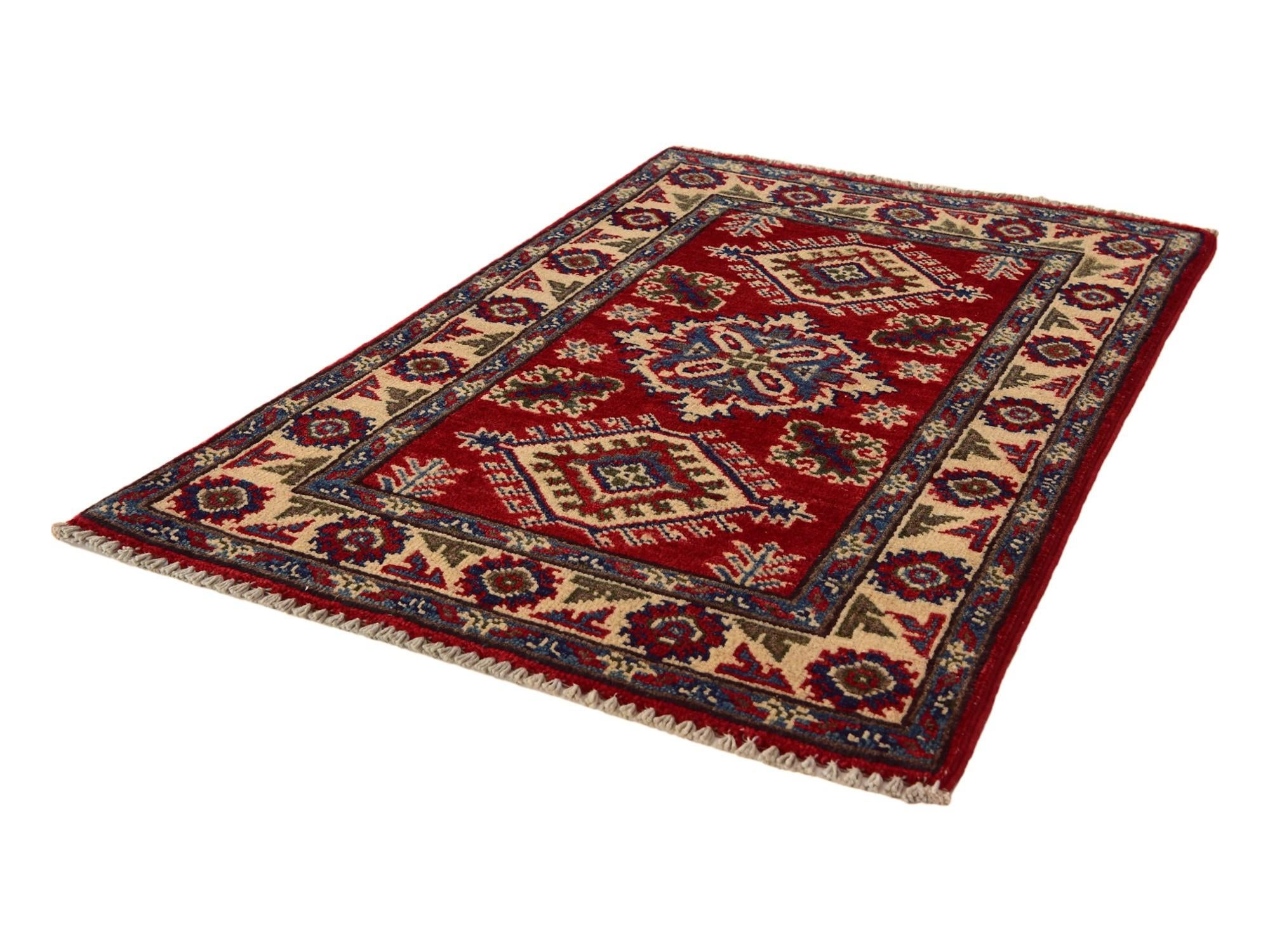 1' 11 x 2' 11 Hand Knotted Kazak Rug