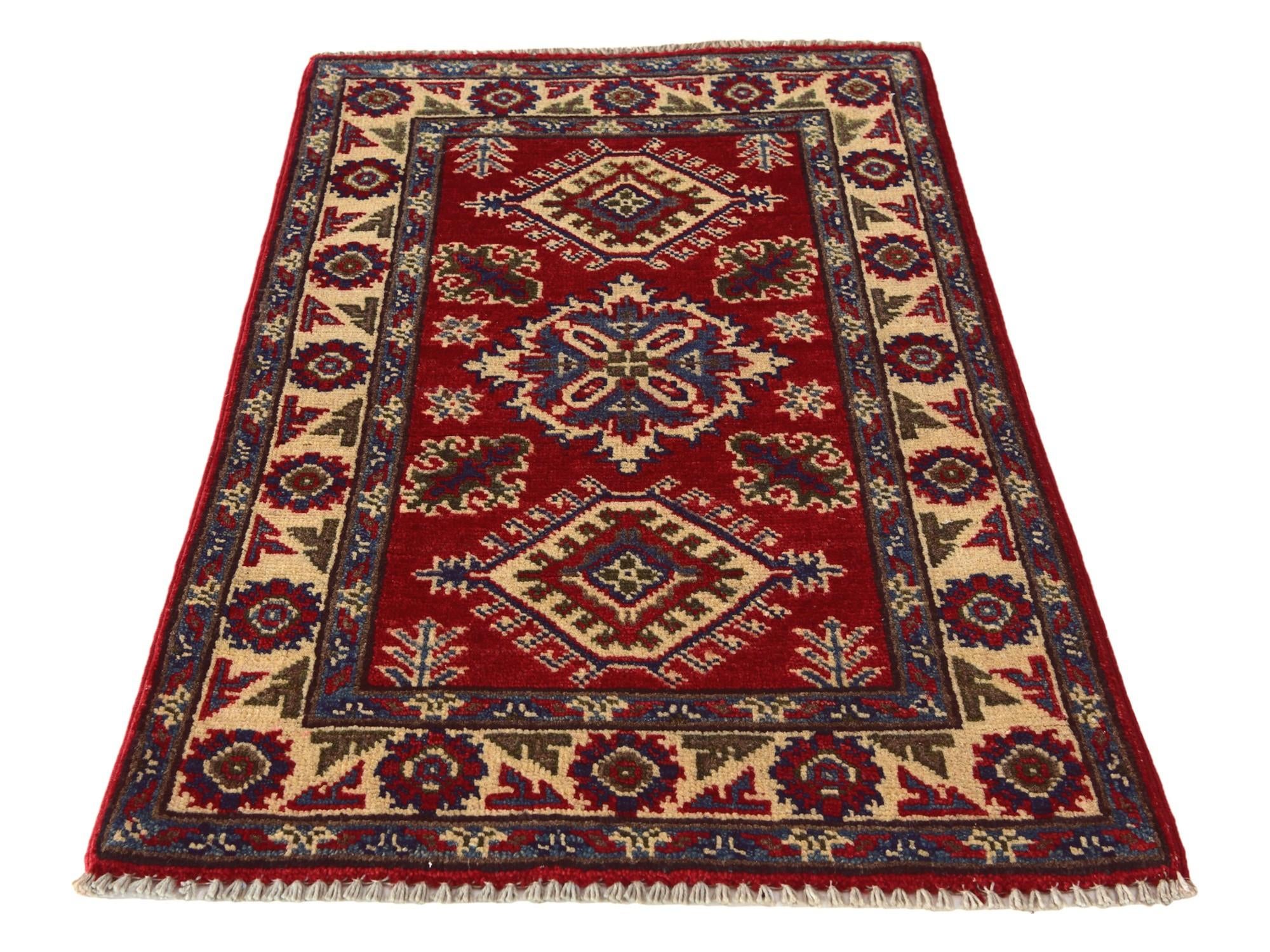 1' 11 x 2' 11 Hand Knotted Kazak Rug