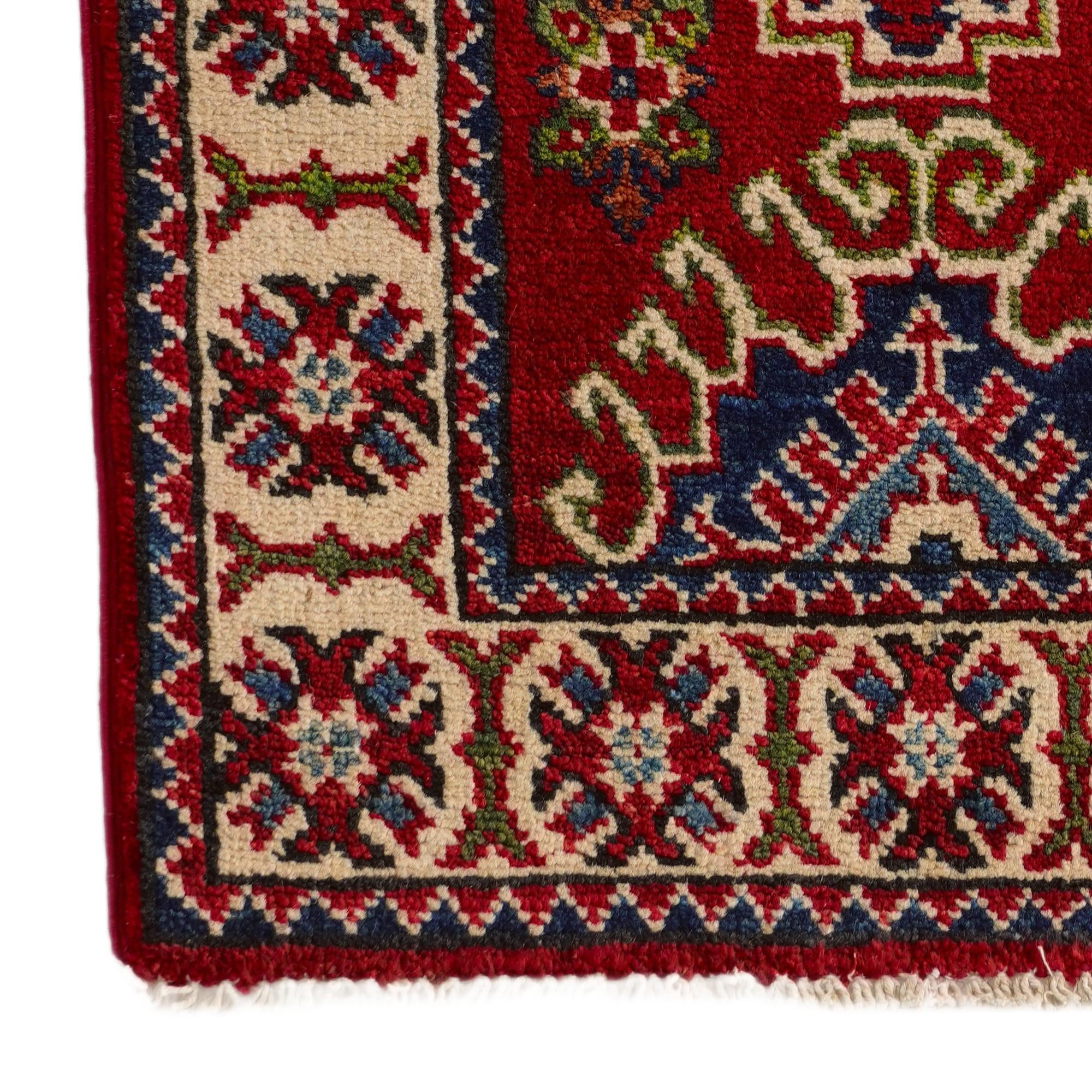 1' 11 x 2' 11 Hand Knotted Kazak Rug