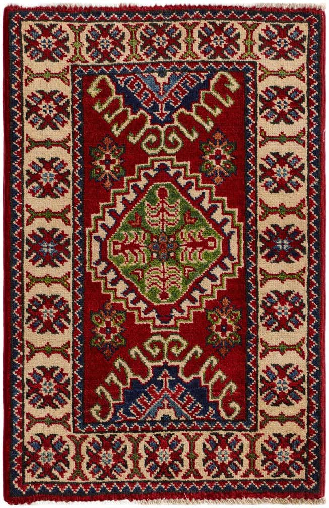 1' 11 x 2' 11 Hand Knotted Kazak Rug
