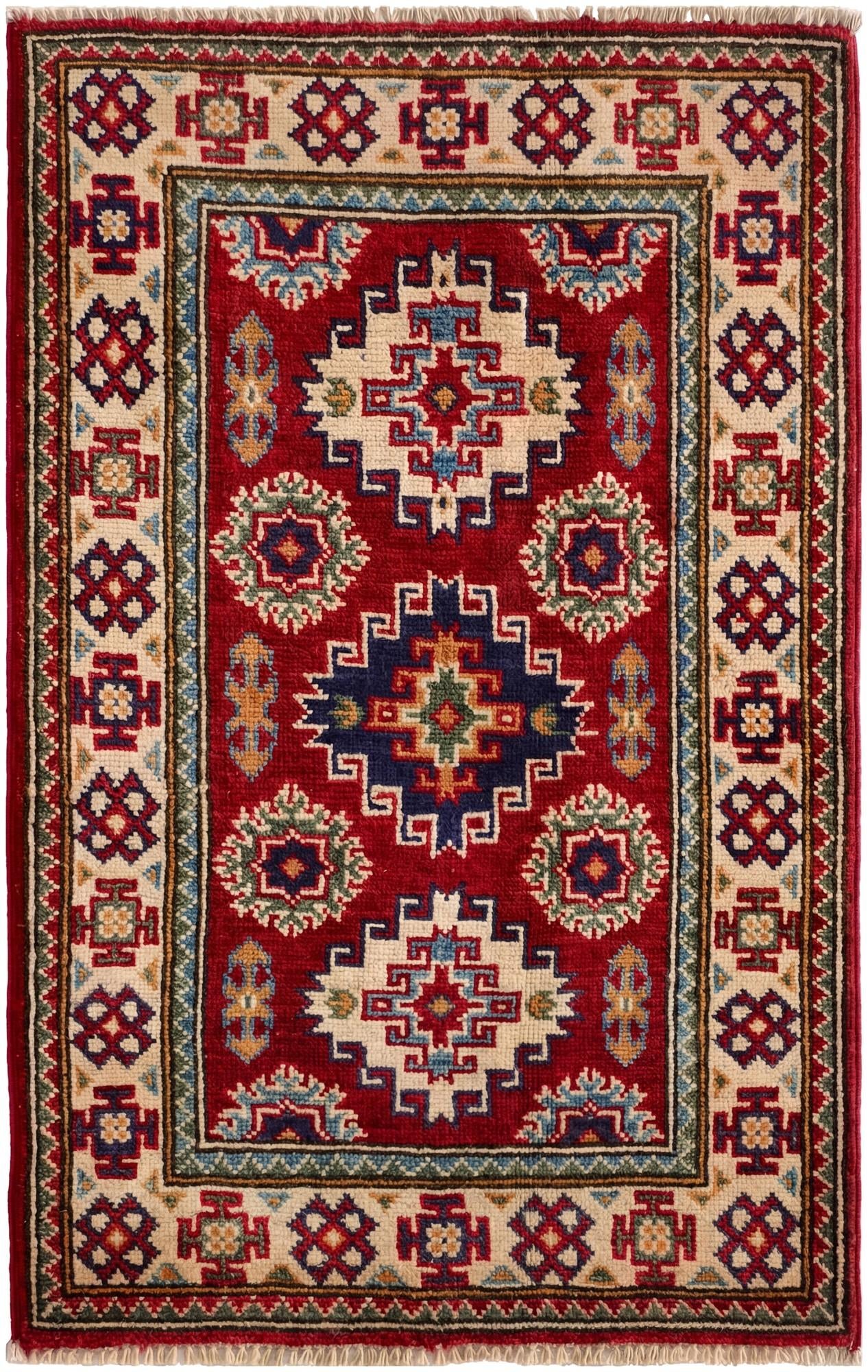 2' 1 x 3' 3 Hand Knotted Kazak Rug