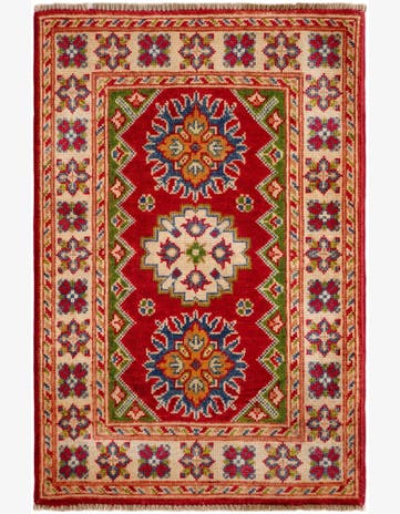 2' x 3' 1 Hand Knotted Kazak Rug