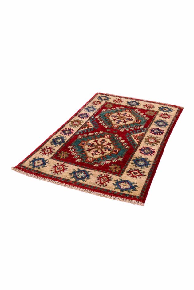 Detail image of 1' 11 x 3' Hand Knotted Kazak Rug