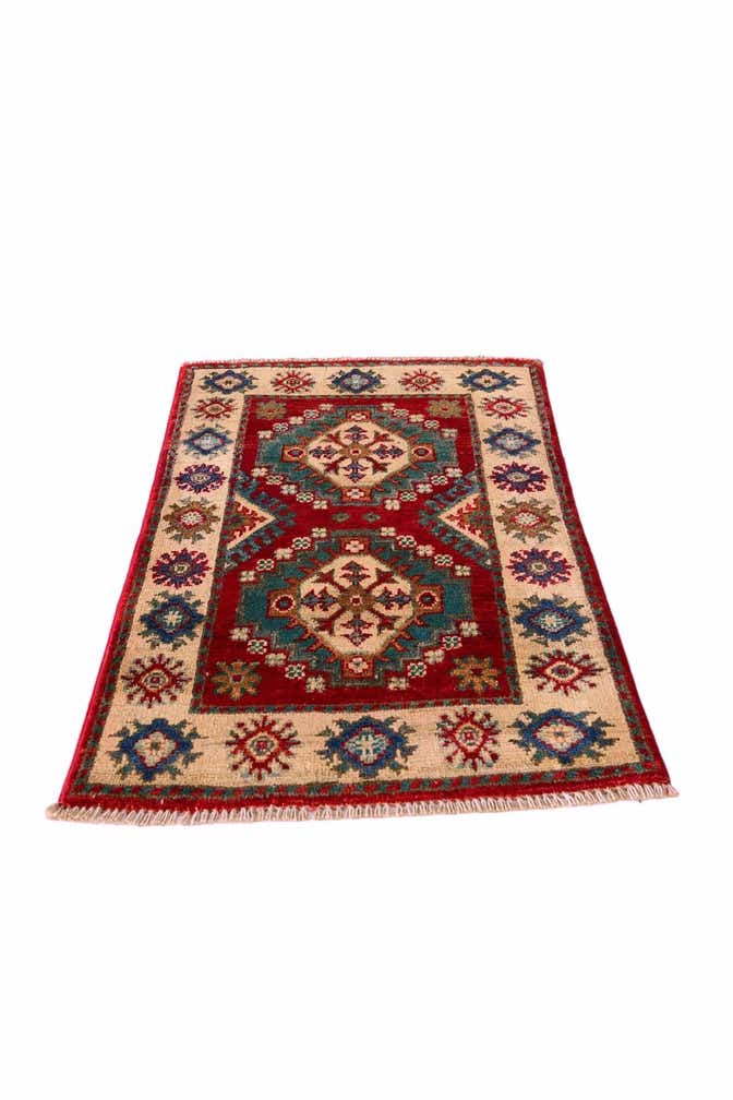 1' 11 x 3' Hand Knotted Kazak Rug