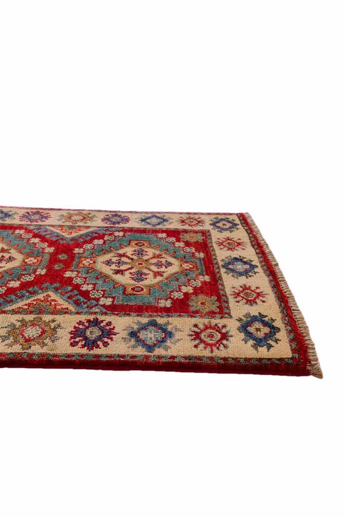 1' 11 x 3' Hand Knotted Kazak Rug