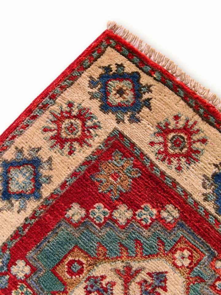1' 11 x 3' Hand Knotted Kazak Rug