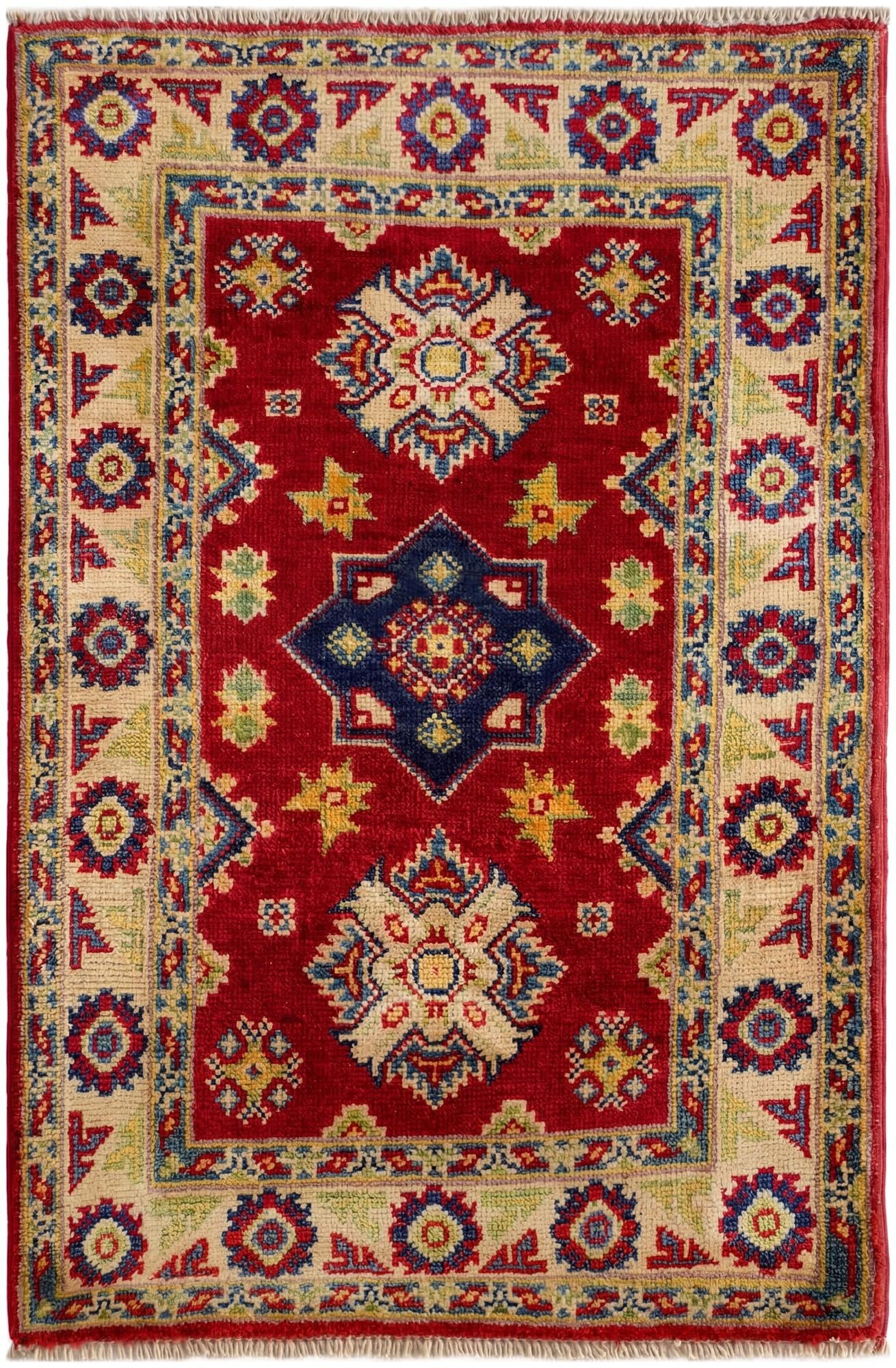 2' x 3' 1 Hand Knotted Kazak Rug