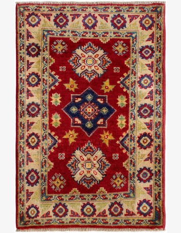 2' x 3' 1 Hand Knotted Kazak Rug