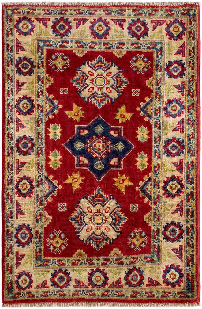 2' x 3' 1 Hand Knotted Kazak Rug