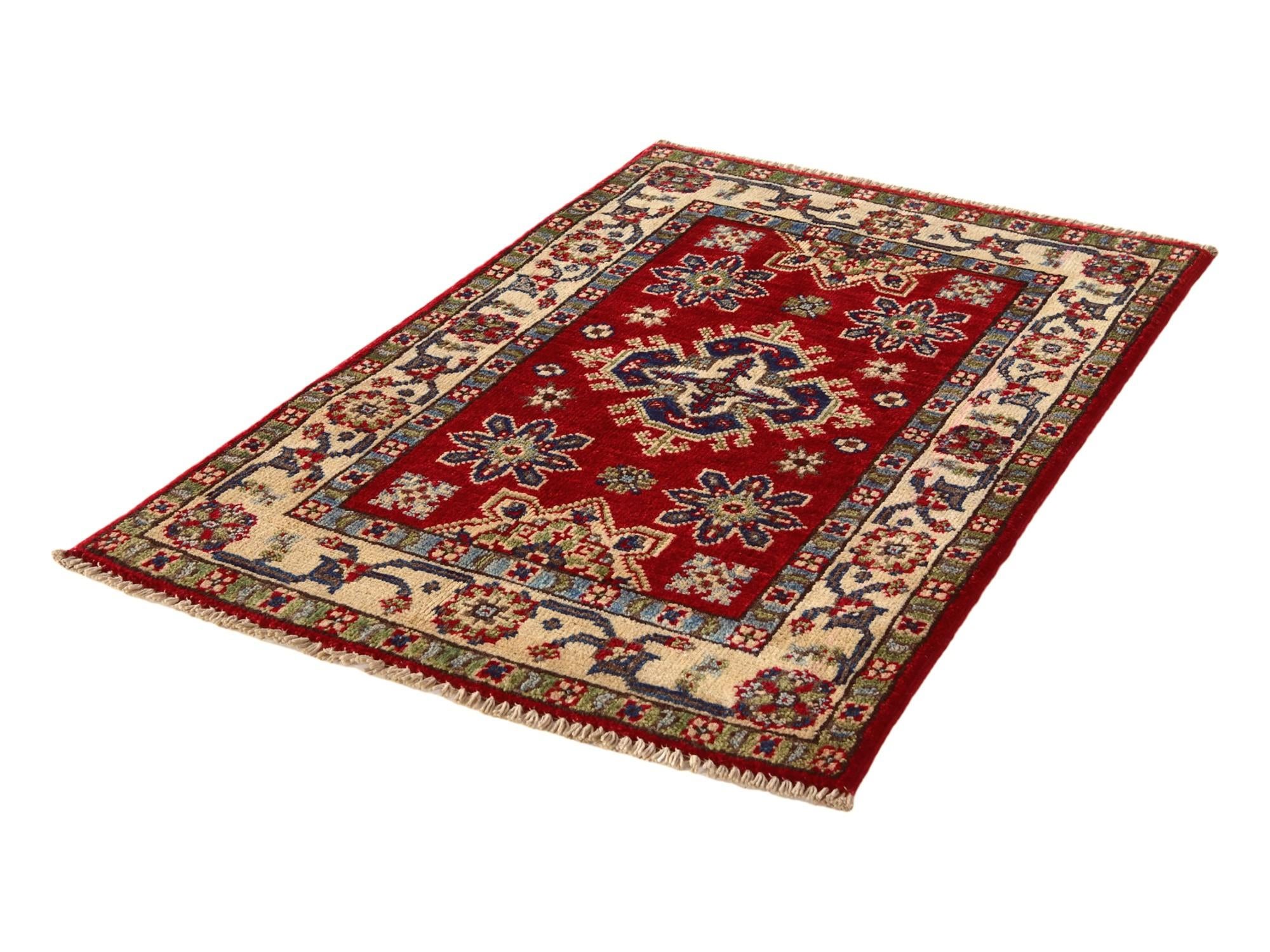 2' x 3' 1 Hand Knotted Kazak Rug