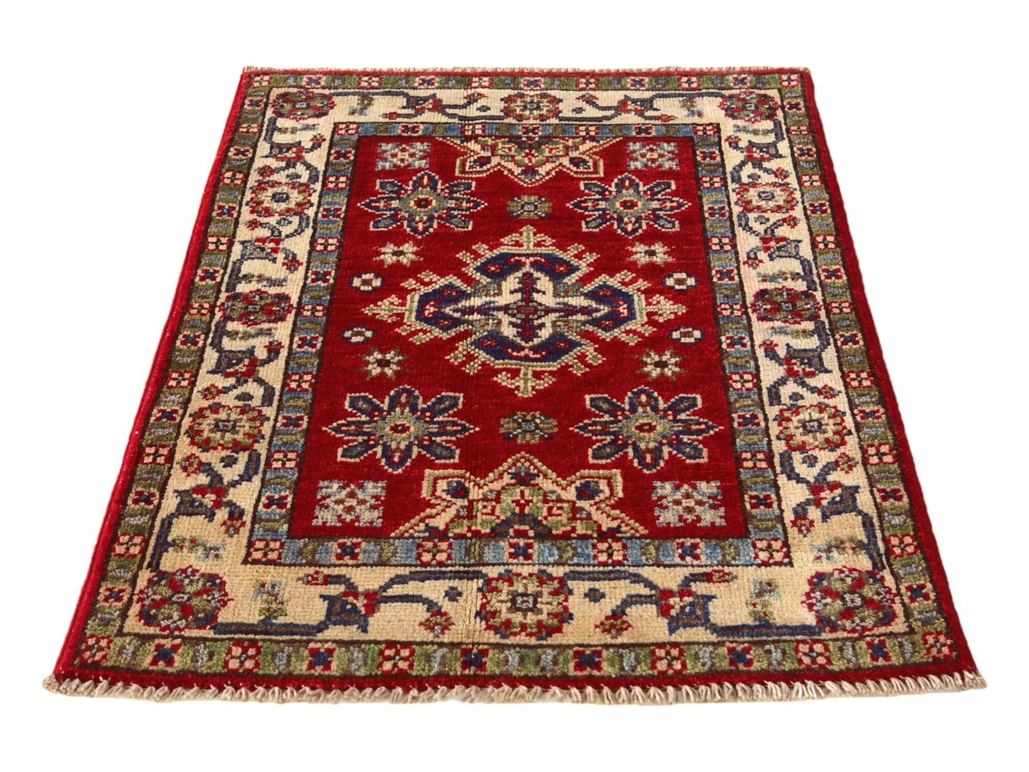 2' x 3' 1 Hand Knotted Kazak Rug
