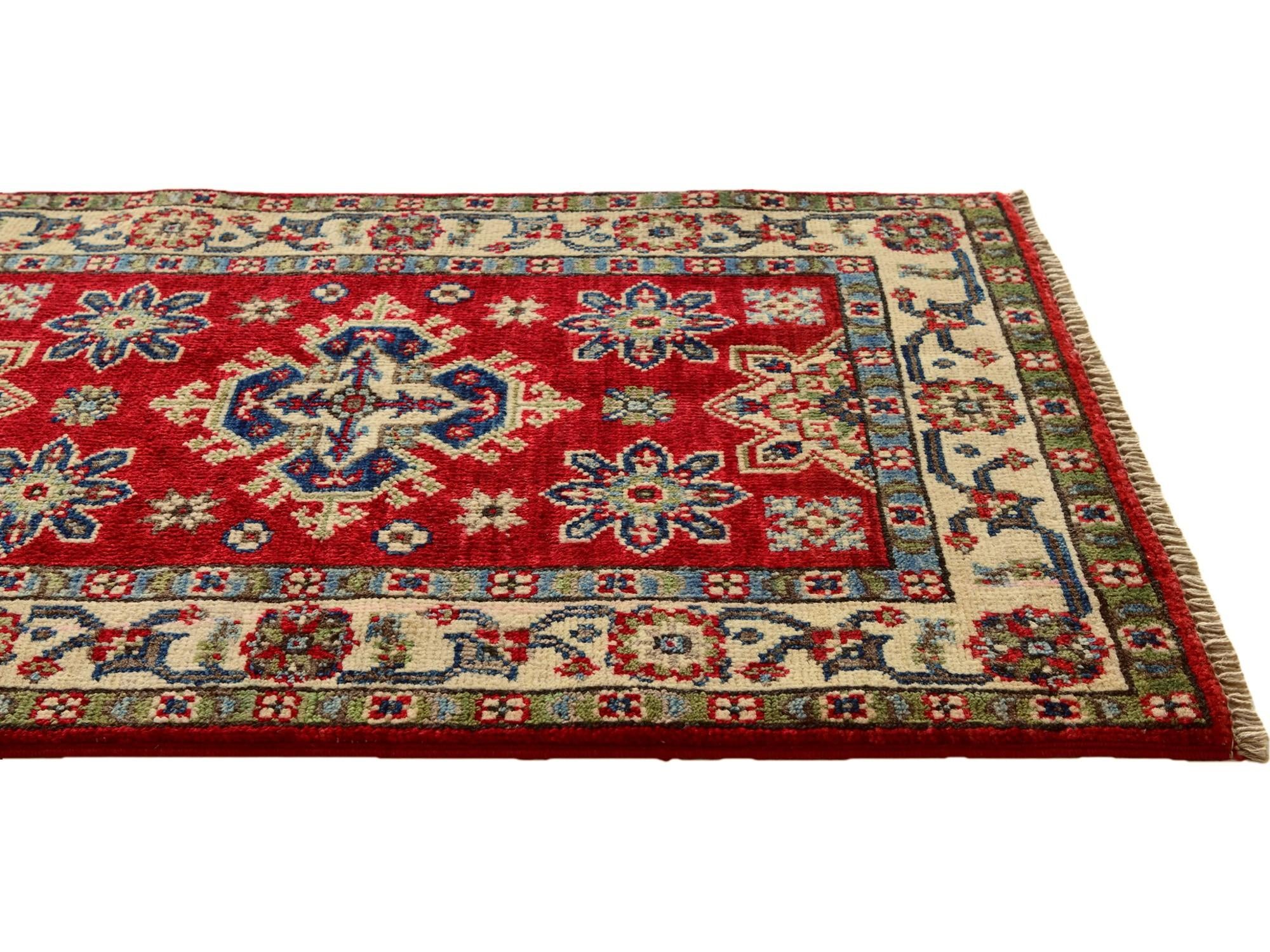 2' x 3' 1 Hand Knotted Kazak Rug