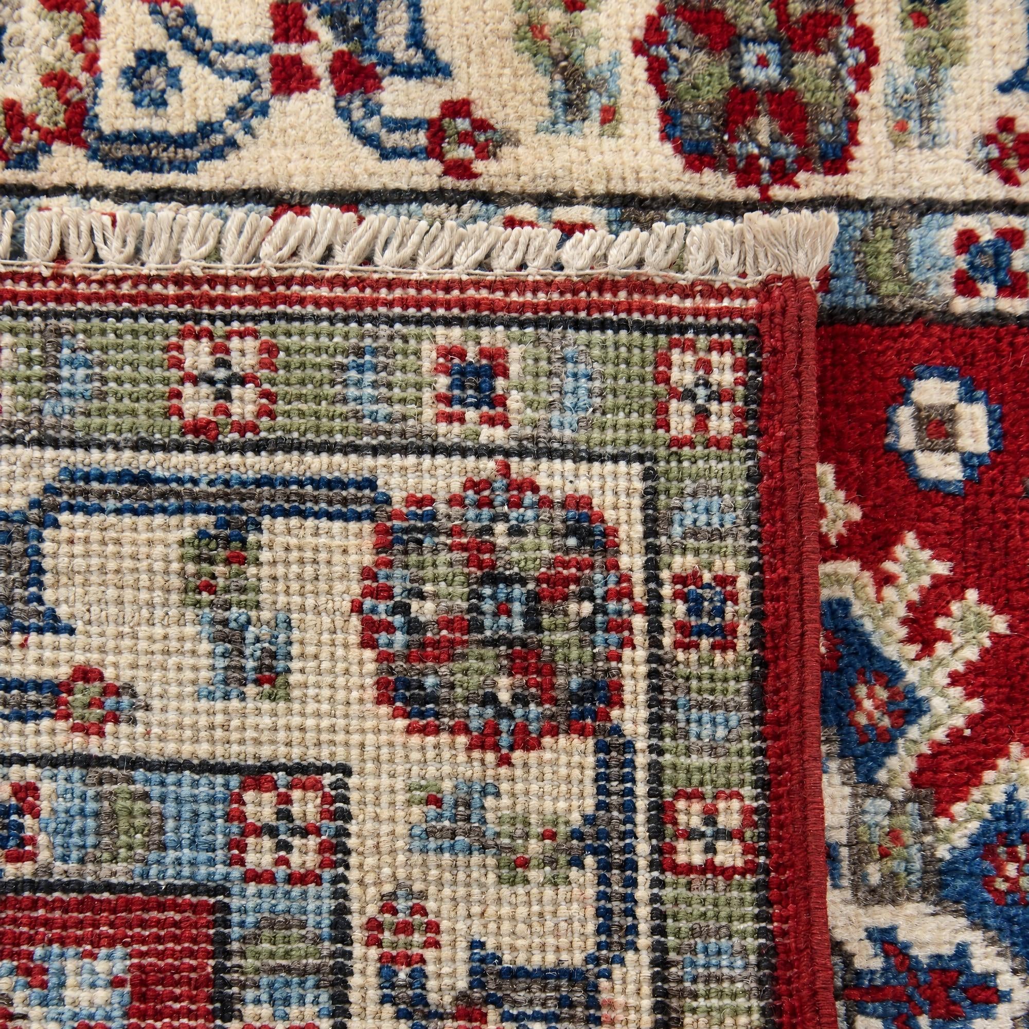 60cm x 95cm Hand Knotted Kazak Rug