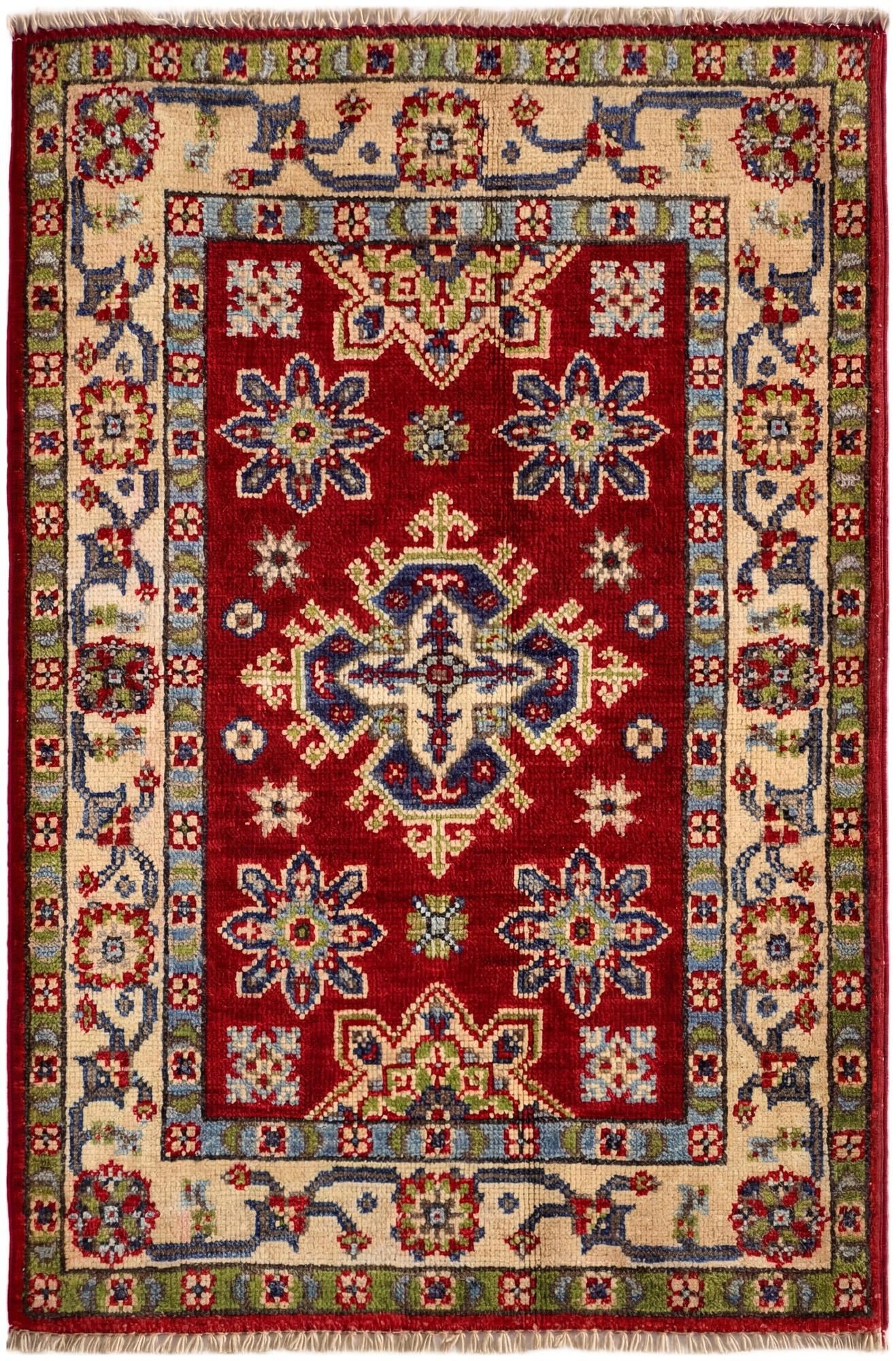 2' x 3' 1 Hand Knotted Kazak Rug