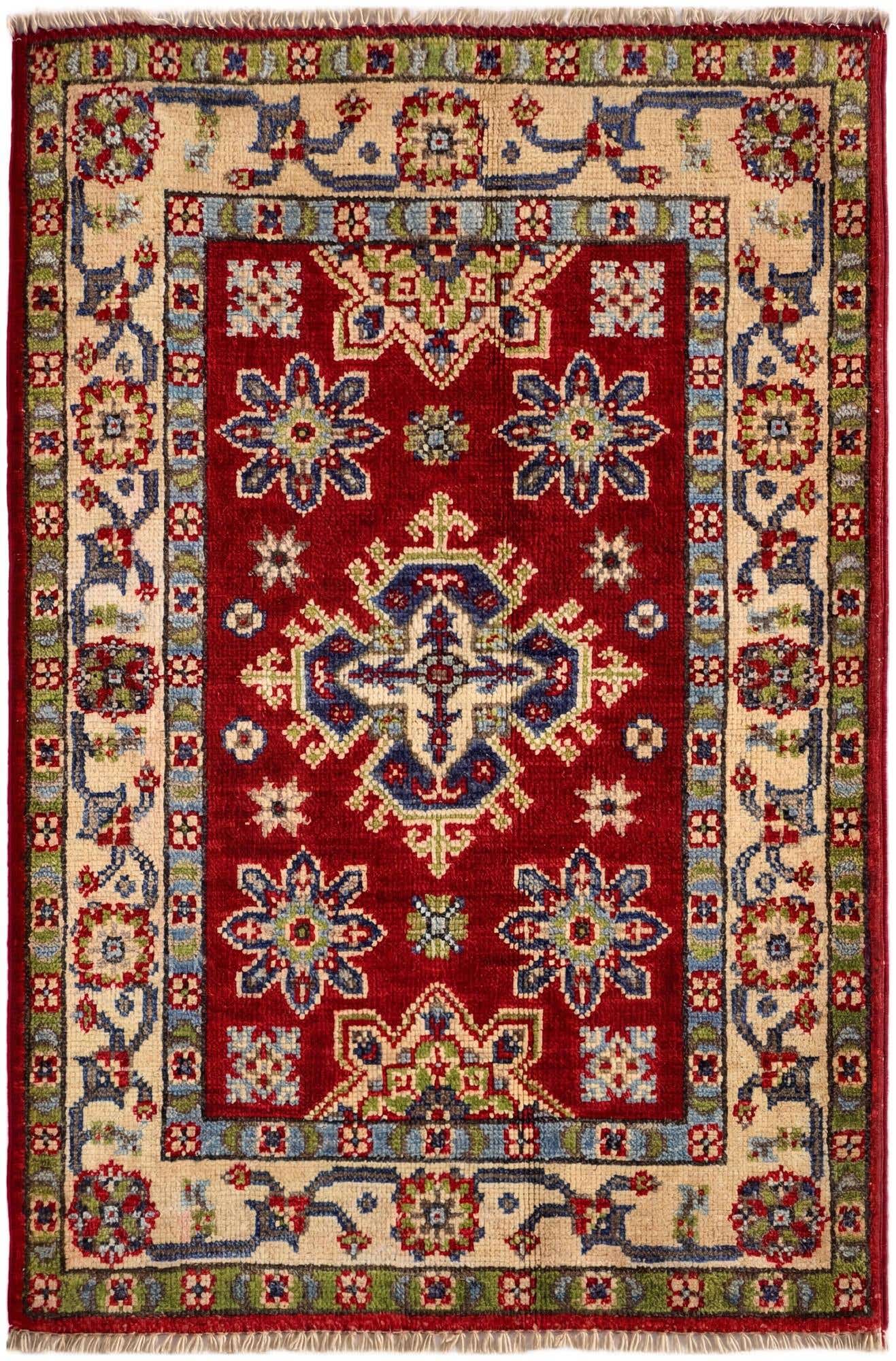 2' x 3' 1 Hand Knotted Kazak Rug