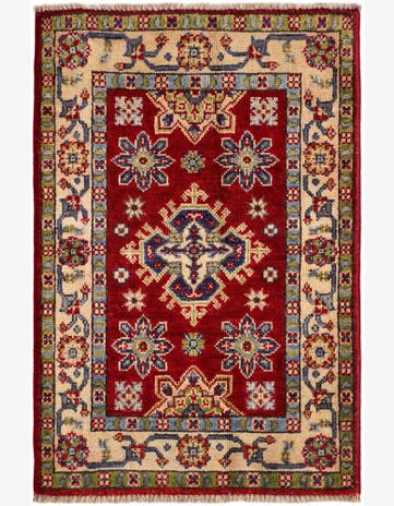 2' x 3' 1 Hand Knotted Kazak Rug