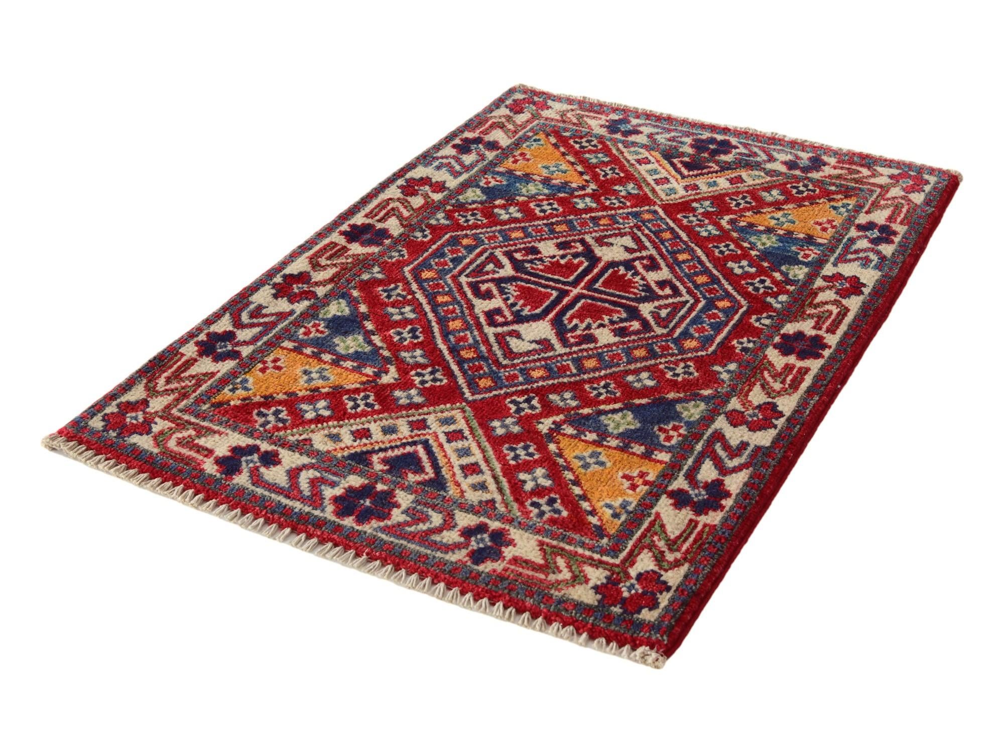 2' x 3' Hand Knotted Kazak Rug