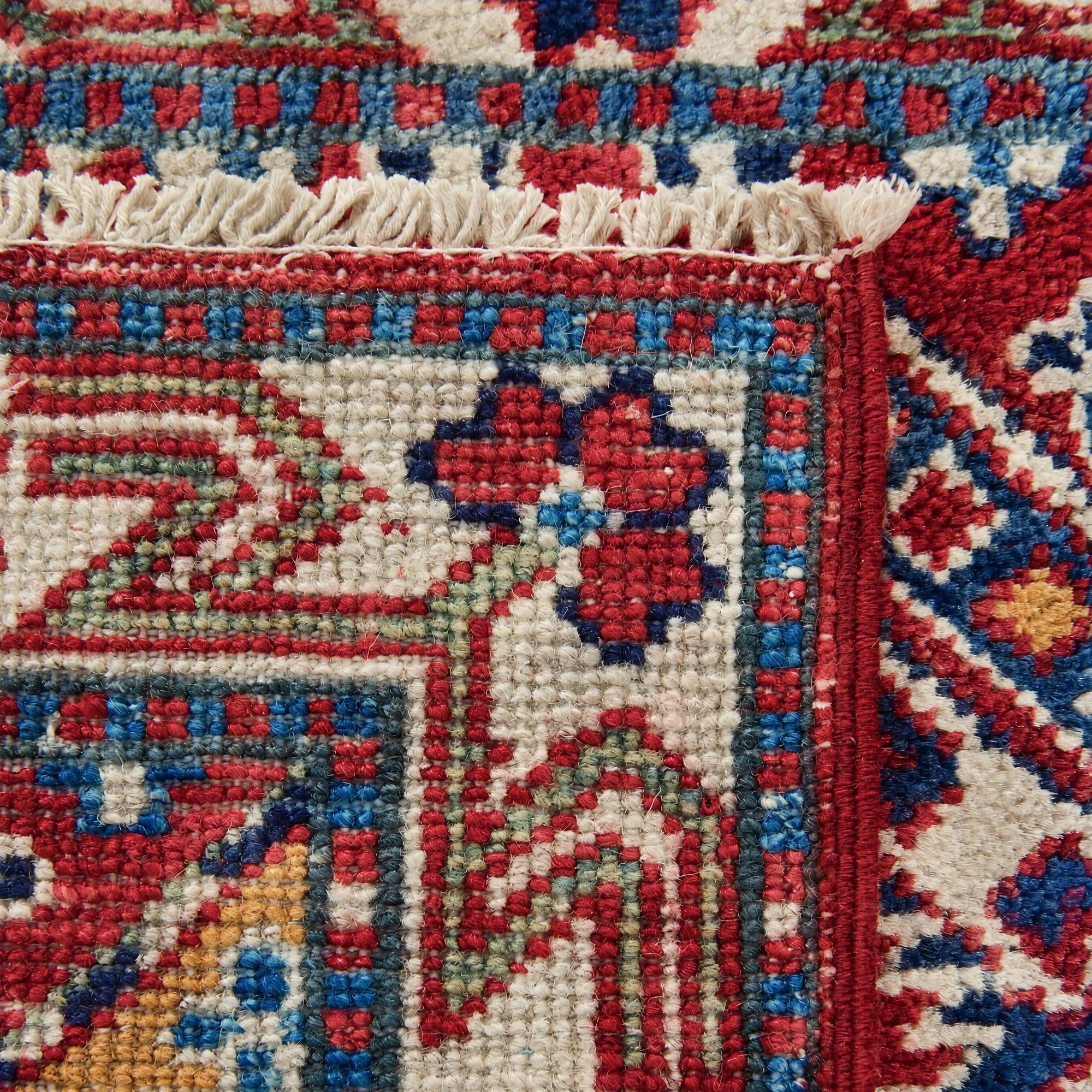 60cm x 90cm Hand Knotted Kazak Rug