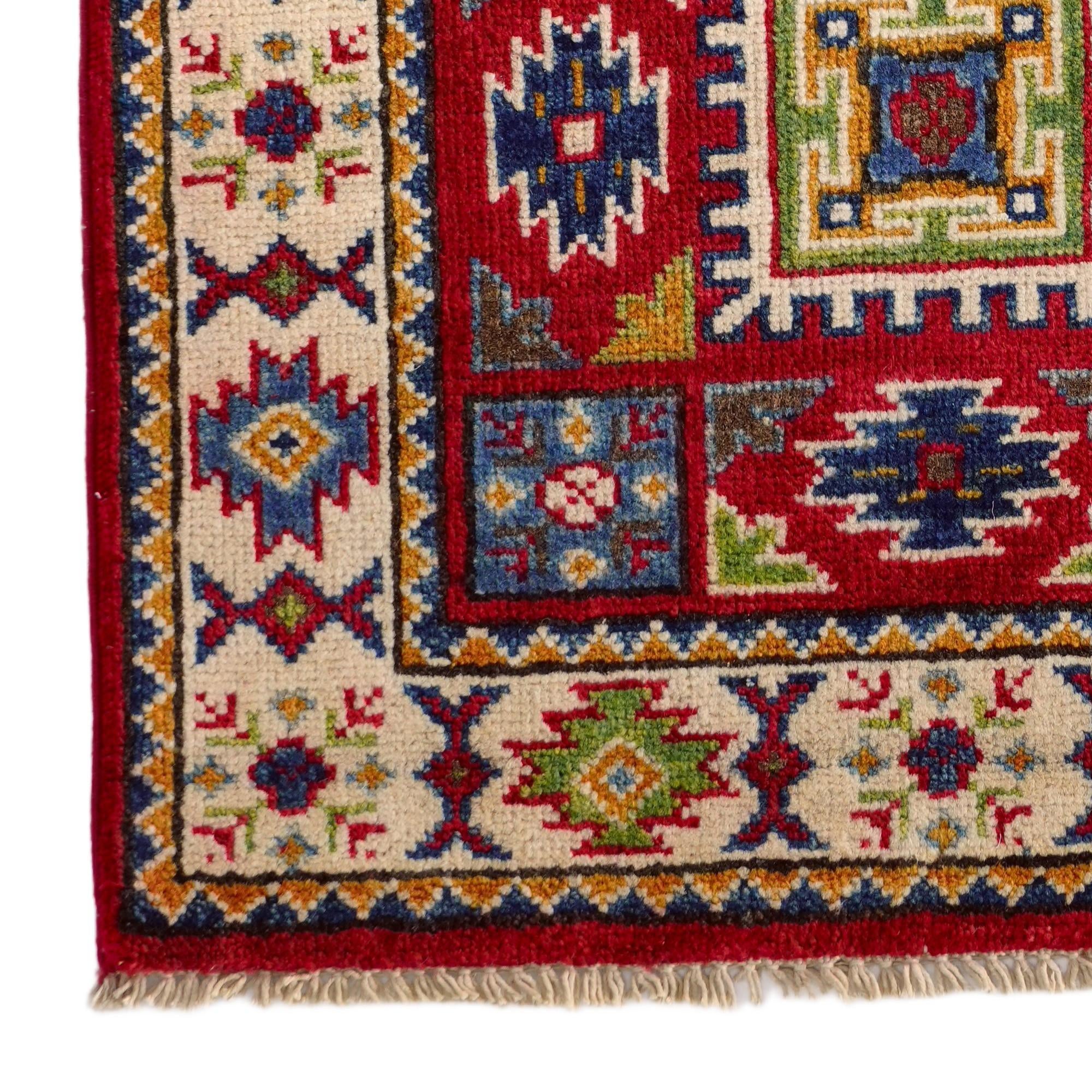 2' x 2' 11 Hand Knotted Kazak Rug