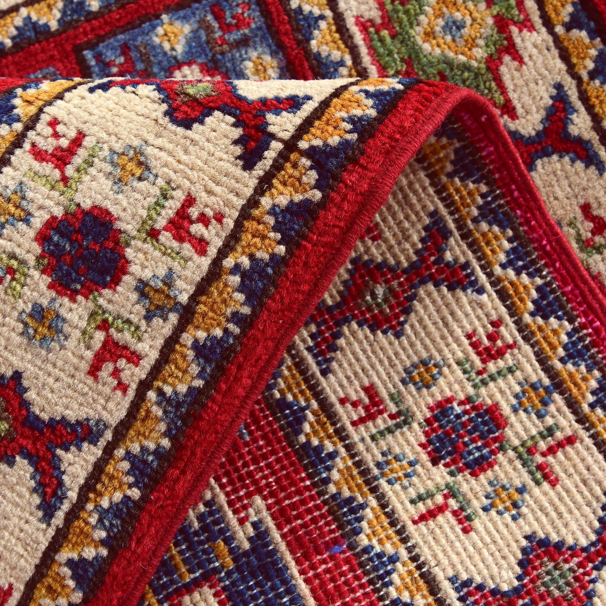 2' x 2' 11 Hand Knotted Kazak Rug