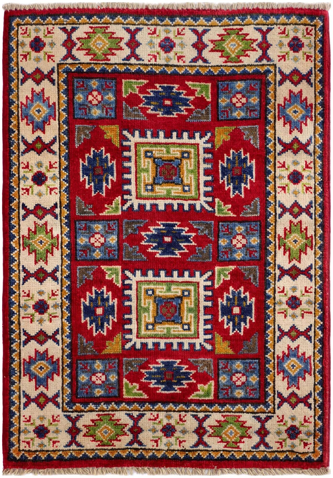 2' x 2' 11 Hand Knotted Kazak Rug