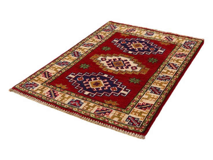 Detail image of 2' x 2' 10 Hand Knotted Kazak Rug