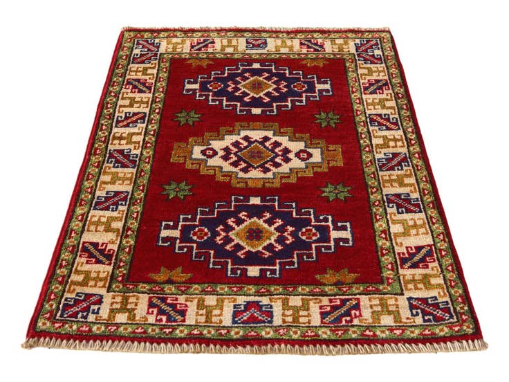 Detail image of 2' x 2' 10 Hand Knotted Kazak Rug