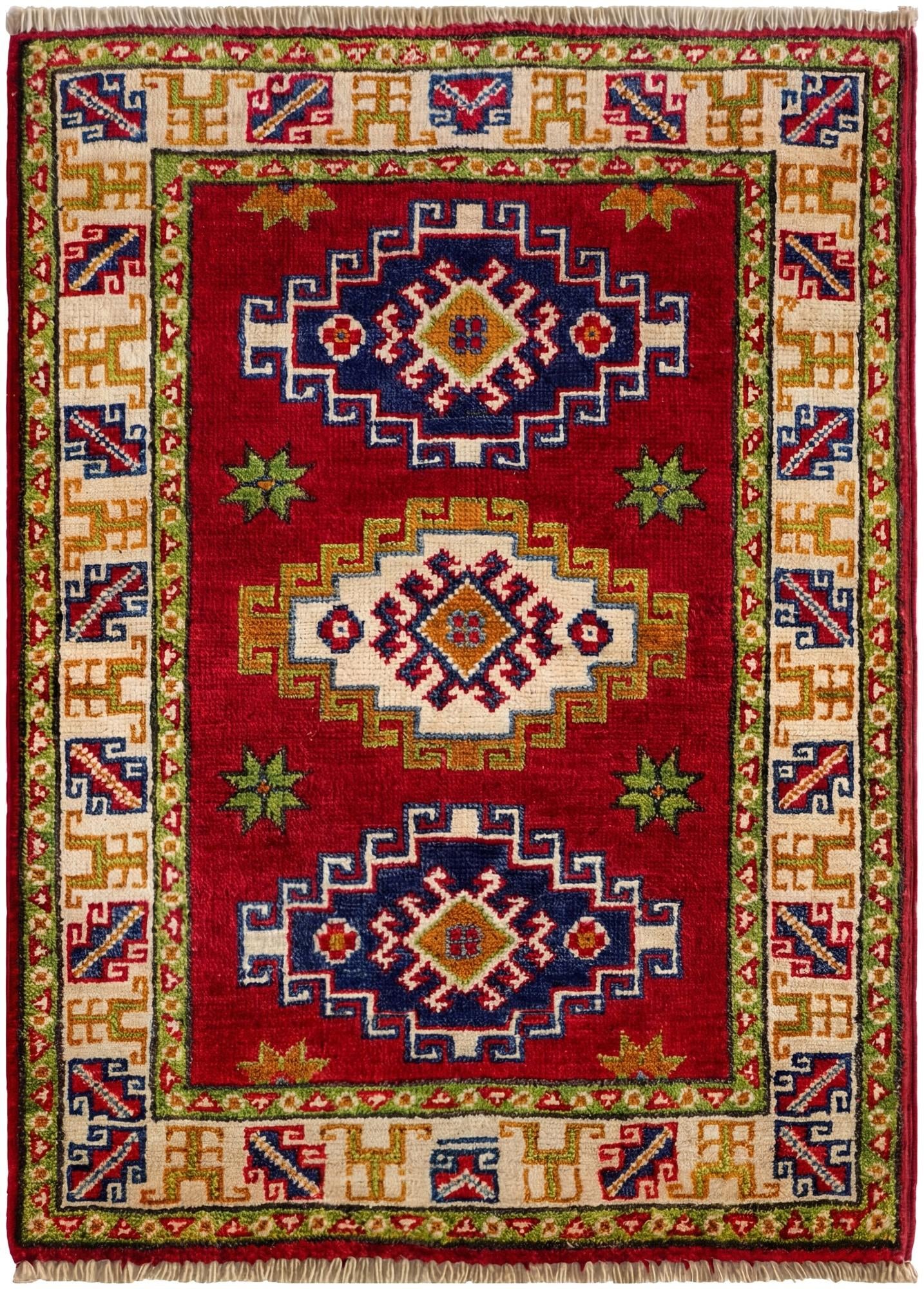 2' x 2' 10 Hand Knotted Kazak Rug