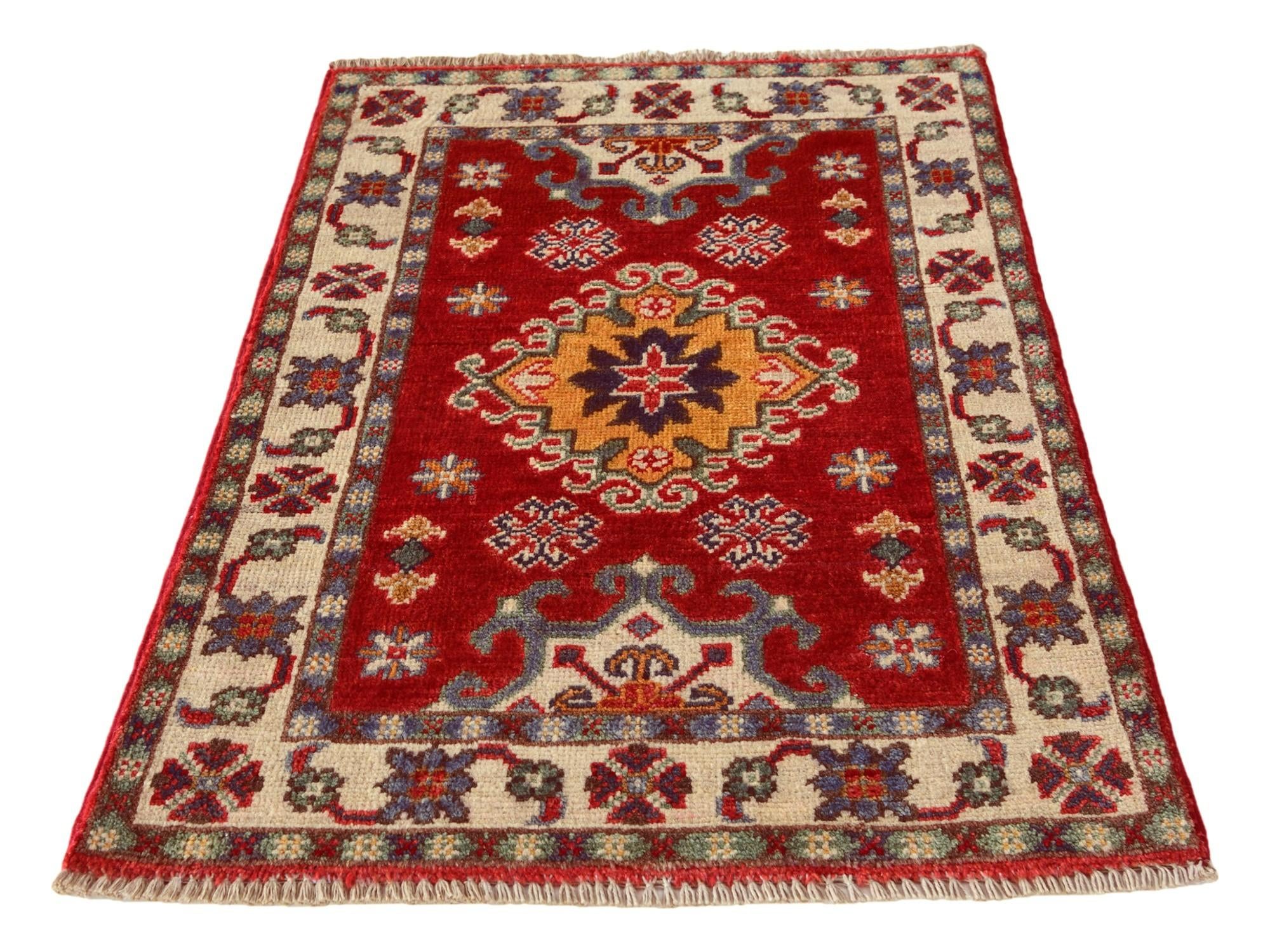1' 11 x 2' 11 Hand Knotted Kazak Rug