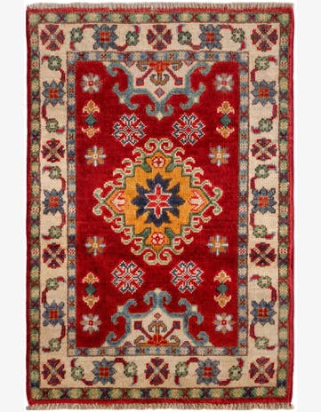 1' 11 x 2' 11 Hand Knotted Kazak Rug
